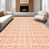 Ultra Soft Area Rug, Non Slip, Stain Resistant, Washable Area Rugs for Living Room, Bedroom, Modern Rustic Geometric Accent Piece(Orange)