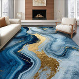 Dynamic Blue and Gold Layers(Blue)
