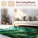 Artistic Mountain Motif Mat(Green)