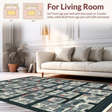 Ultra Soft Area Rug, Non Slip, Stain Resistant, Washable Area Rugs for Living Room, Bedroom, Urban Cartoon Landscape Vibes(Gray)
