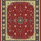 Ultra Soft Area Rug, Non Slip, Stain Resistant, Washable Area Rugs for Living Room, Bedroom, Vibrant Classic Ogee Arrangement(Red)