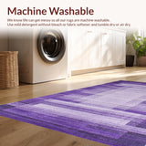 Ultra Soft Area Rug, Non Slip, Stain Resistant, Washable Area Rugs for Living Room, Bedroom, Dynamic Grey and Purple Harmony(Purple)
