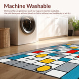 Ultra Soft Area Rug, Non Slip, Stain Resistant, Washable Area Rugs for Living Room, Bedroom, Vibrant Monochrome Interactive Style(Gray)