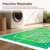 Ultra Soft Area Rug, Non Slip, Stain Resistant, Washable Area Rugs for Living Room, Bedroom, Non-Slip Kids Road Track Bedroom Carpet(Green)