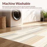 Ultra Soft Area Rug, Non Slip, Stain Resistant, Washable Area Rugs for Living Room, Bedroom, Neutral Hues Area Super Absorbent Non Slip Kitchen Comfort Mat(Beige)
