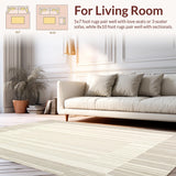 Chic Neutral Geometric with Abstract Line Design(Beige)