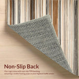 Ultra Soft Area Rug, Non Slip, Stain Resistant, Washable Area Rugs for Living Room, Bedroom, Classic Vintage Rag Rug Appeal(Brown)