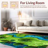 Charming Earthy World Map Design(Green)
