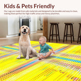 Ultra Soft Area Rug, Non Slip, Stain Resistant, Washable Area Rugs for Living Room, Bedroom, Rustic Warm Gradient Style(Yellow)