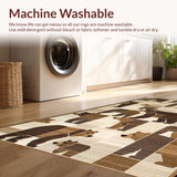 Ultra Soft Area Rug, Non Slip, Stain Resistant, Washable Area Rugs for Living Room, Bedroom, Cute Cozy Animal Inspired Design(Beige)