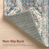 Ultra Soft Area Rug, Non Slip, Stain Resistant, Washable Area Rugs for Living Room, Bedroom, Trendy Soft Pastel Motif(Gray)