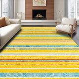 Ultra Soft Area Rug, Non Slip, Stain Resistant, Washable Area Rugs for Living Room, Bedroom, Whimsical Colorful Layered Patterns(Yellow)