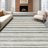 Ultra Soft Area Rug, Non Slip, Stain Resistant, Washable Area Rugs for Living Room, Bedroom, Vibrant Abstract Stripe Fusion(Gray)