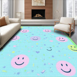 Ultra Soft Area Rug, Non Slip, Stain Resistant, Washable Area Rugs for Living Room, Bedroom, Charming Interactive Child-Friendly Style(Blue)