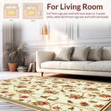 Ultra Soft Area Rug, Non Slip, Stain Resistant, Washable Area Rugs for Living Room, Bedroom, Beige Low Pile Nursery Throw Rug(Beige)