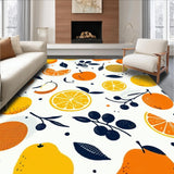 Ultra Soft Area Rug, Non Slip, Stain Resistant, Washable Area Rugs for Living Room, Bedroom, Joyful Minimalist Character Patterns(Orange)