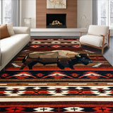 Ultra Soft Area Rug, Non Slip, Stain Resistant, Washable Area Rugs for Living Room, Bedroom, Charming Nature-Inspired Artwork(Red)