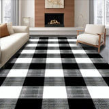 Elegant Farmhouse Striped Visual Appeal(Black)
