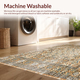 Ultra Soft Area Rug, Non Slip, Stain Resistant, Washable Area Rugs for Living Room, Bedroom, Rustic Brown Beige Accent Non Slip Kitchen Runner(Beige)