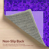 Ultra Soft Area Rug, Non Slip, Stain Resistant, Washable Area Rugs for Living Room, Bedroom, Soft Plush Modern Elegance(Purple)