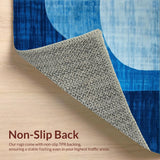 Ultra Soft Area Rug, Non Slip, Stain Resistant, Washable Area Rugs for Living Room, Bedroom, Calming Dark Blue Textured Elegance(Blue)