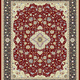 Ultra Soft Area Rug, Non Slip, Stain Resistant, Washable Area Rugs for Living Room, Bedroom, Red Beige Area(Red)