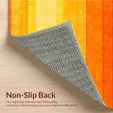 Ultra Soft Area Rug, Non Slip, Stain Resistant, Washable Area Rugs for Living Room, Bedroom, Dynamic Modern Shag Design(Orange)