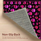 Ultra Soft Area Rug, Non Slip, Stain Resistant, Washable Area Rugs for Living Room, Bedroom, Striking Alternative Holiday Design(Pink)