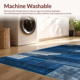 Ultra Soft Area Rug, Non Slip, Stain Resistant, Washable Area Rugs for Living Room, Bedroom, Luxurious Swirling Cloud Patterns(Blue)