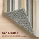 Ultra Soft Area Rug, Non Slip, Stain Resistant, Washable Area Rugs for Living Room, Bedroom, Coffeehouse Collection Subtle Stripe Area for Elegant Spaces(Beige)