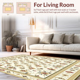 Ultra Soft Area Rug, Non Slip, Stain Resistant, Washable Area Rugs for Living Room, Bedroom, Beige Fuzzy Plush Runner(Beige)