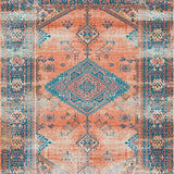 Ultra Soft Area Rug, Non Slip, Stain Resistant, Washable Area Rugs for Living Room, Bedroom, Sophisticated Lattice Style in Soft Tones(Orange)