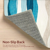 Ultra Soft Area Rug, Non Slip, Stain Resistant, Washable Area Rugs for Living Room, Bedroom, Creamy Coastal(Blue)