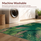 Ultra Soft Area Rug, Non Slip, Stain Resistant, Washable Area Rugs for Living Room, Bedroom, Lush Jungle Animal Aesthetic(Green)