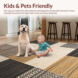 Ultra Soft Area Rug, Non Slip, Stain Resistant, Washable Area Rugs for Living Room, Bedroom, Vintage Cozy Cowhide Aesthetic(Gray)