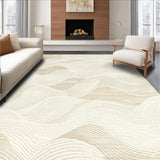Ultra Soft Area Rug, Non Slip, Stain Resistant, Washable Area Rugs for Living Room, Bedroom, Modern Entryway Area Clean Scraper Design Slip Resistant Floor(Beige)