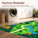 Whimsical Dino Adventure Landscape(Green)