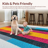 Ultra Soft Area Rug, Non Slip, Stain Resistant, Washable Area Rugs for Living Room, Bedroom, Ultra-Thin Minimalist Living Room Area Rug(Gray)
