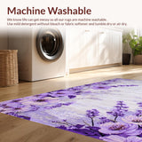 Ultra Soft Area Rug, Non Slip, Stain Resistant, Washable Area Rugs for Living Room, Bedroom, Plush Pastel Textured Delight(Purple)