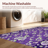 Ultra Soft Area Rug, Non Slip, Stain Resistant, Washable Area Rugs for Living Room, Bedroom, Minimalist Soft Hue Patterns(Purple)