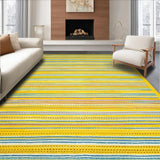 Ultra Soft Area Rug, Non Slip, Stain Resistant, Washable Area Rugs for Living Room, Bedroom, Chic Earthy Tones Design(Yellow)
