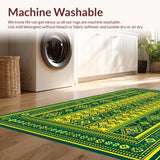 Whimsical Colorful Damask Print(Green)
