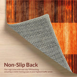 Ultra Soft Area Rug, Non Slip, Stain Resistant, Washable Area Rugs for Living Room, Bedroom, Eclectic Rustic Nature Pattern(Orange)