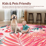 Vibrant Green Monstera Leaf Motif(Pink)