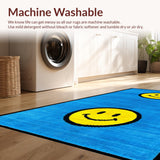 Ultra Soft Area Rug, Non Slip, Stain Resistant, Washable Area Rugs for Living Room, Bedroom, Quirky Blue Nostalgic Style(Blue)