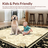 Beautiful Area with Classic Black and Beige Decorative Elements(Beige)