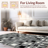 Stylish Geometric Black and White Motif(Black)