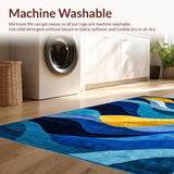 Elegant Symmetrical Linear Motif(Blue)