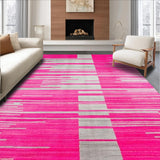 Ultra Soft Area Rug, Non Slip, Stain Resistant, Washable Area Rugs for Living Room, Bedroom, Luxurious Abstract Animal Motif(Pink)