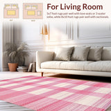Cozy Textured Modernist Grid Expression(Pink)